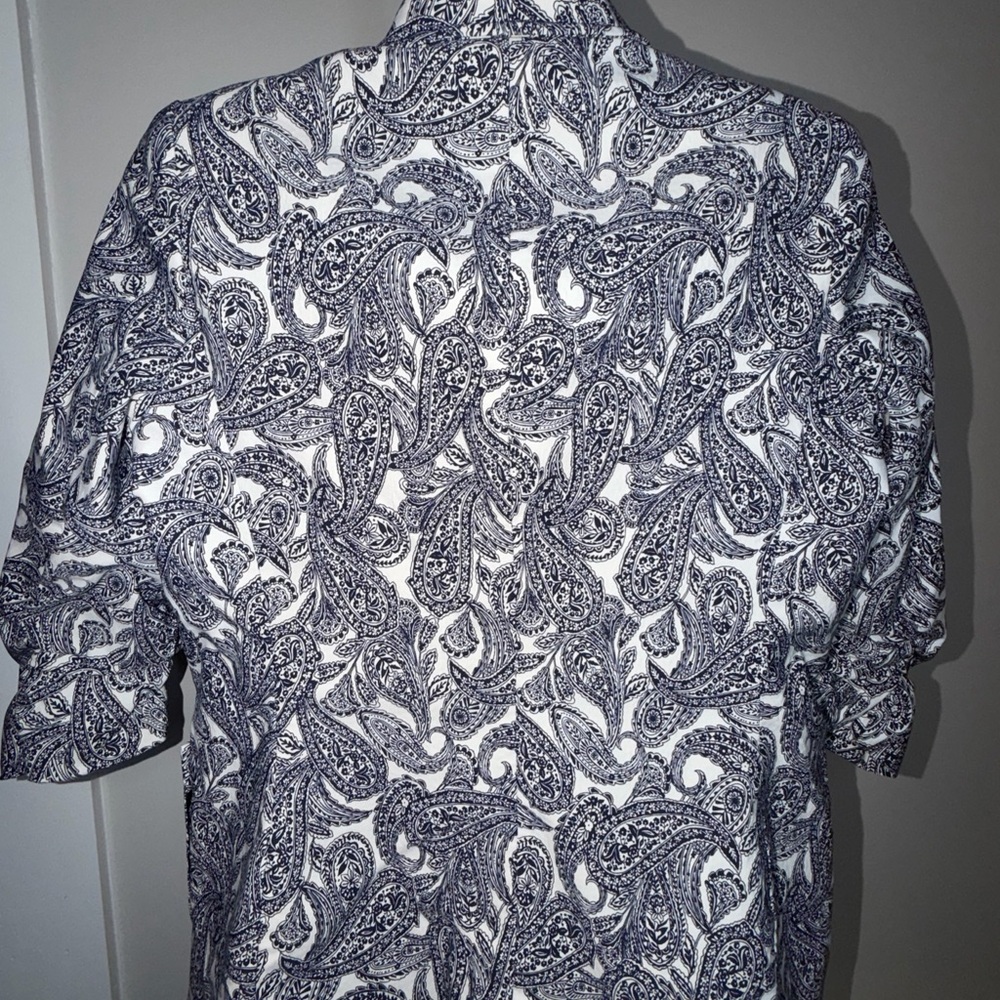 Jones New York White & Navy Paisley Blazer - Picture 3 of 4